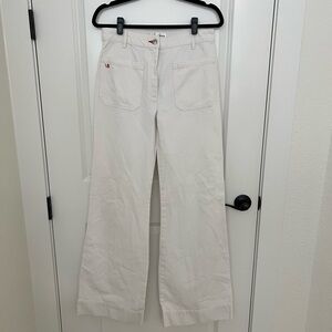 Victoria Beckham White Flare Jeans